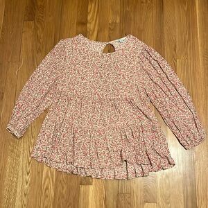American Eagle Outfitters Floral Tunic - Red and White
